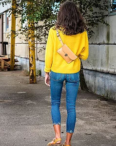 Crossover i natur kernelæder Lille crossover i natur bagfra