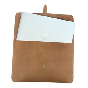 MacBook Sleeve 13″ i natur kernelæder Macbook sleeve 13" natur kernelæder