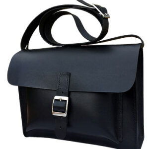 Messenger taske small sort fra Solon Handmade