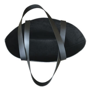 Shopper i sort kernelæder Shopper i sort vegetabilsk garvet kernelæder